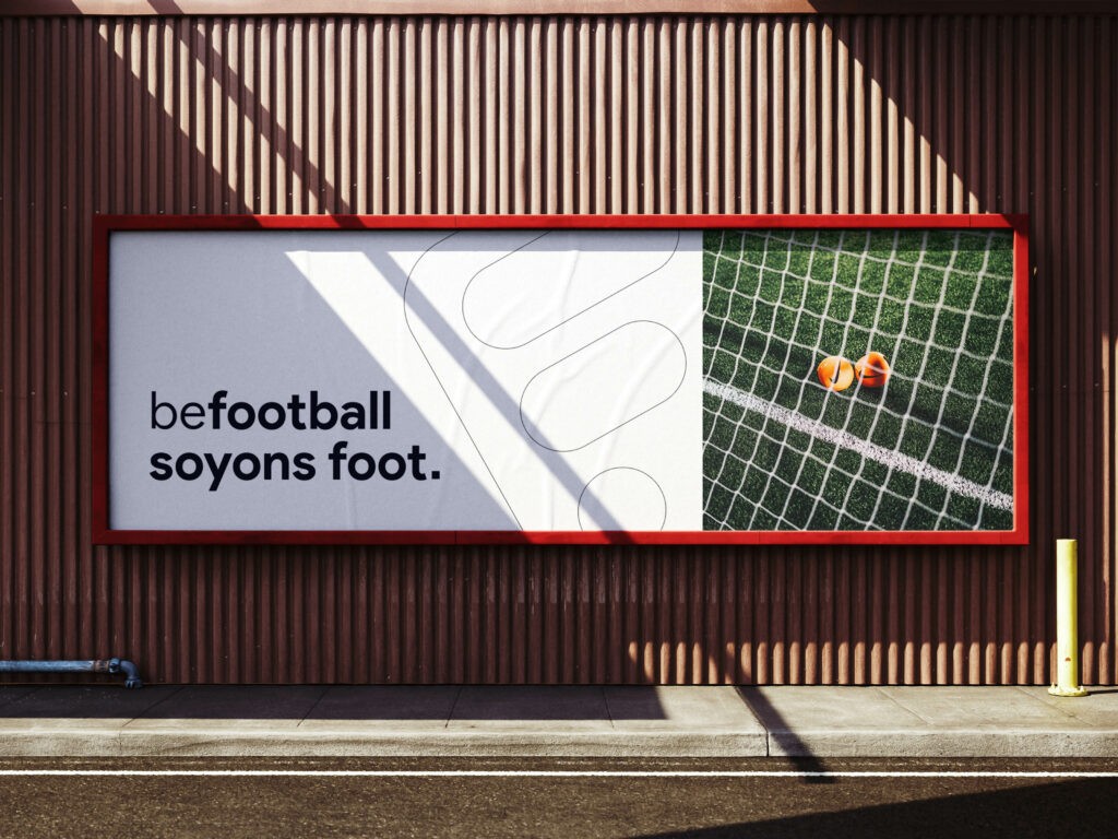 mockup de billboard pour Befootball